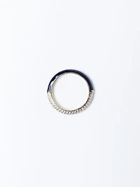 candy enamel ring black
