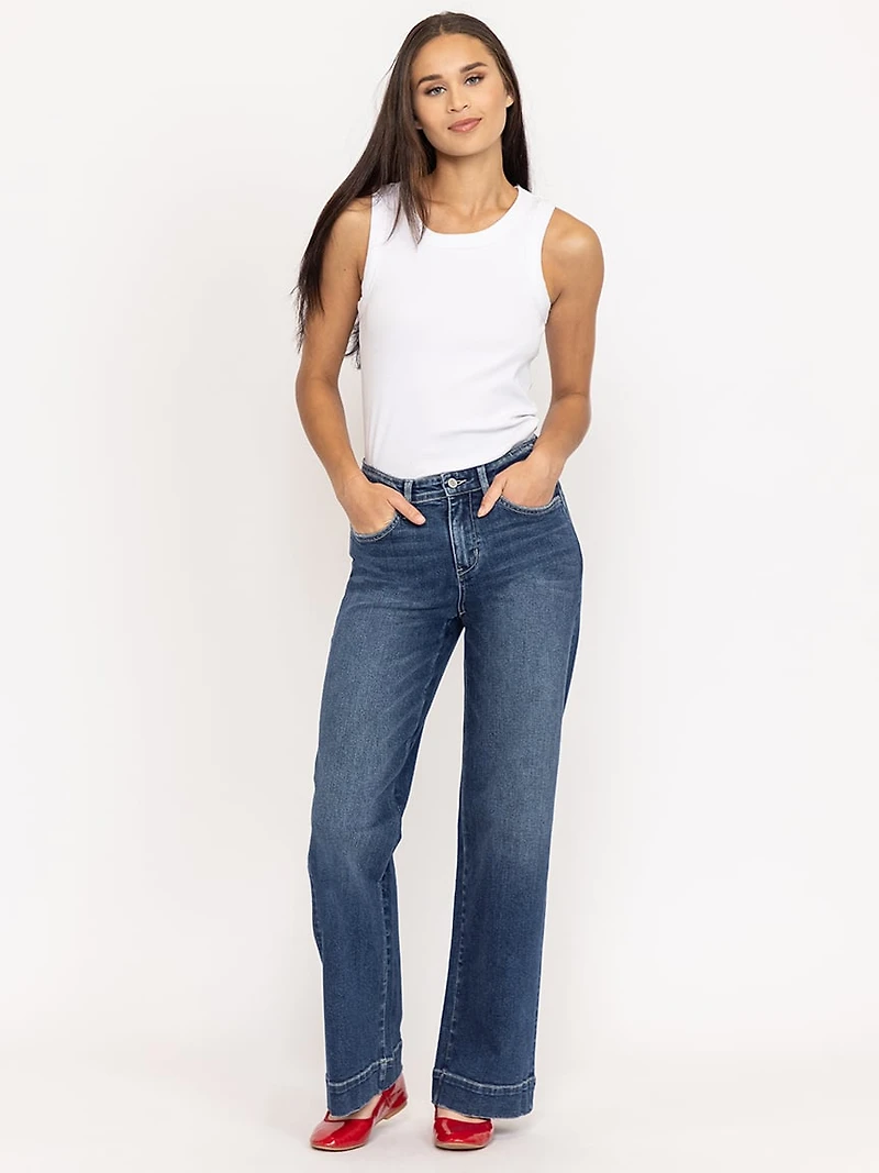 wide leg trouser jean dark authentic