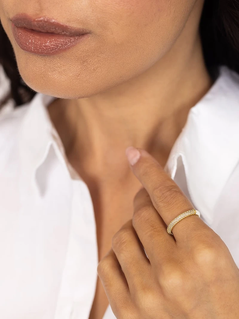 candy enamel ring white