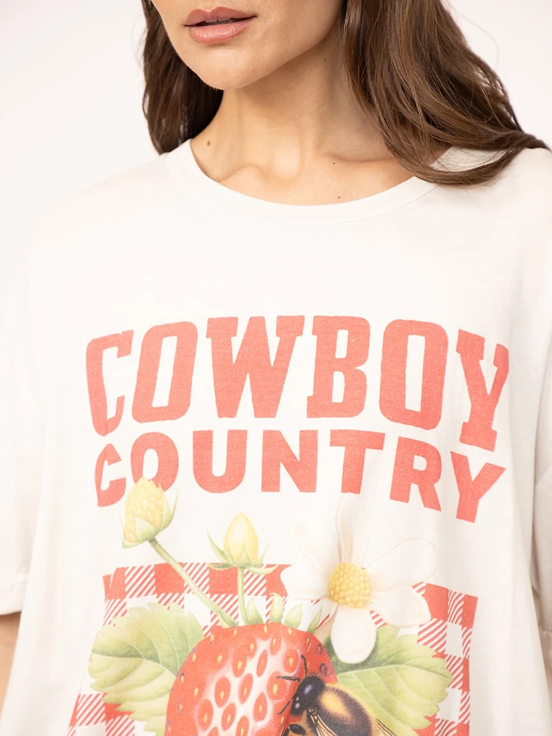 cowboy country berries oversized tee
