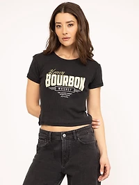 honey bourbon whiskey baby tee