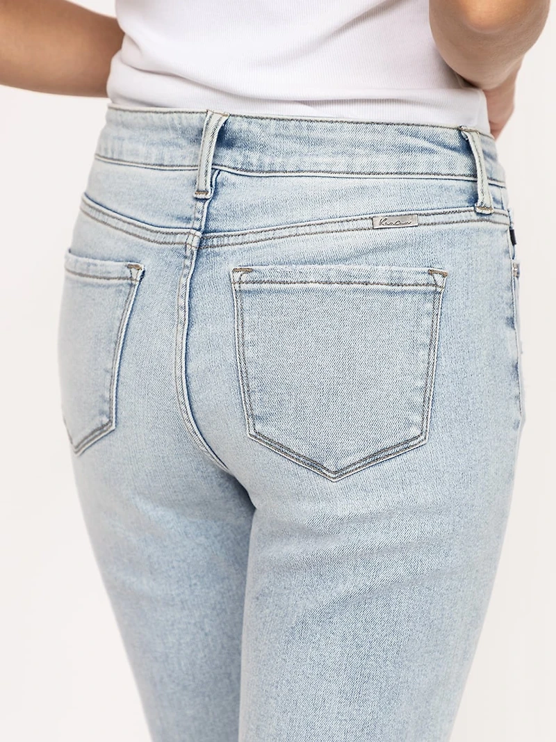 high rise flare jean light authentic
