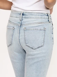 high rise flare jean light authentic