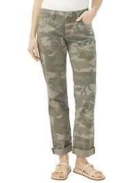 Chelsea Mid Rise Straight Leg Camo Jeans