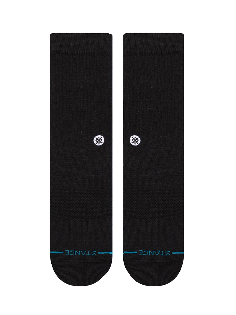 icon crew sock black