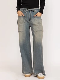 high rise baggy wide leg jean