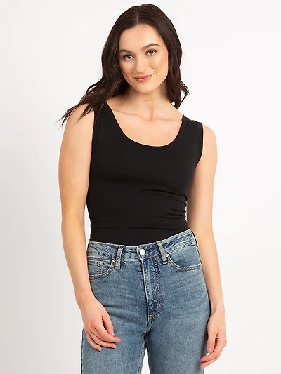 double scoop neck tank