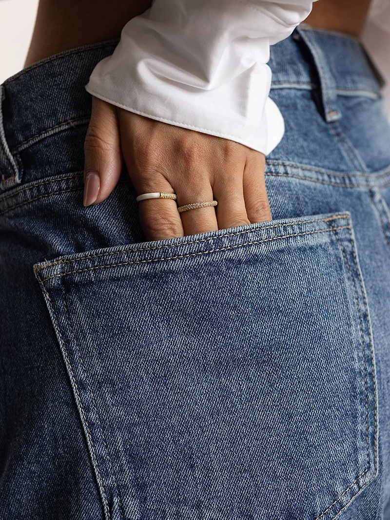 candy enamel ring white