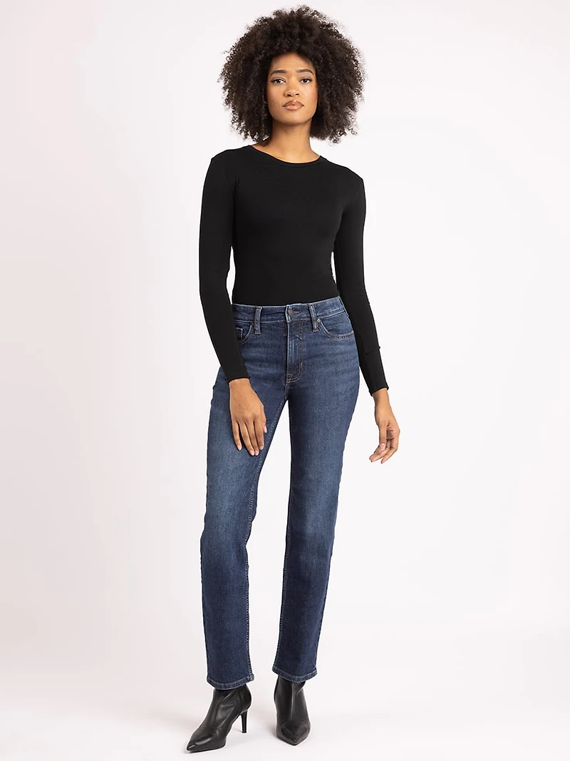 tegan straight leg jean dark authentic