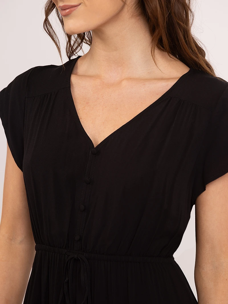 maren v neck mini dress