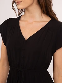 maren v neck mini dress
