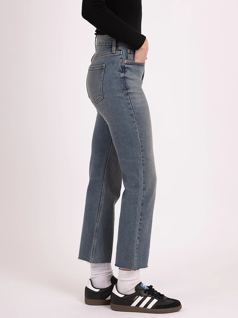 cropped flare jean medium authentic