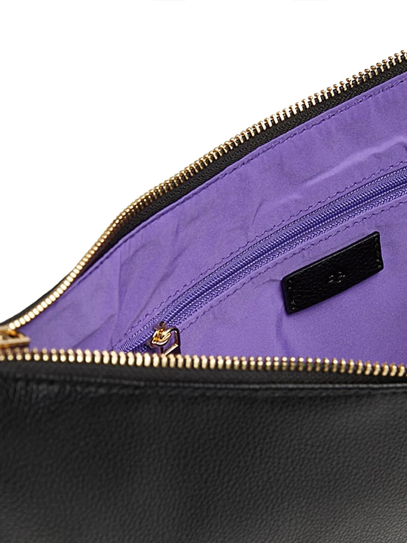 slouchy crossbody - black pebble