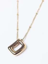 helium bubble initial necklace "D"