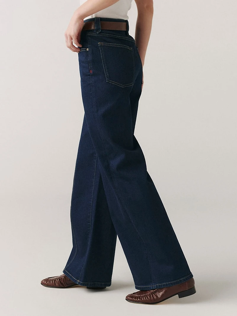 NCE wide leg jean medium rinse