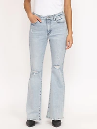 high rise flare jean light authentic