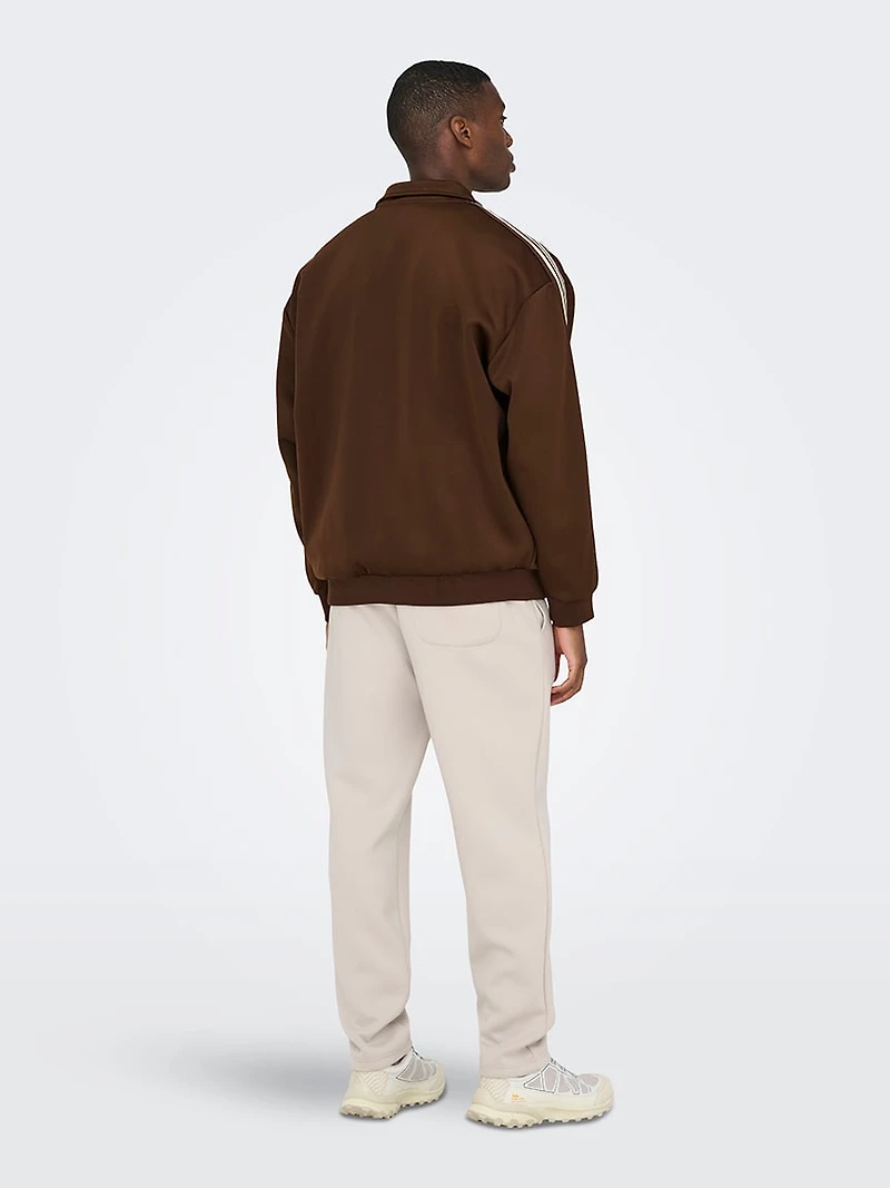 riber stripe track sweatshirt