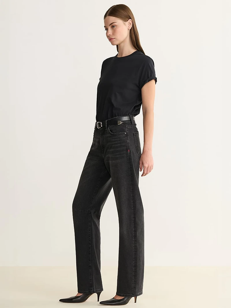 BNA soft curve barrel jeans night