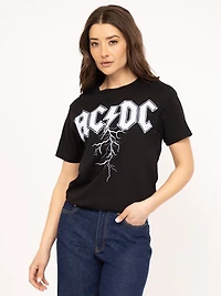 unisex acdc lightning graphic tee