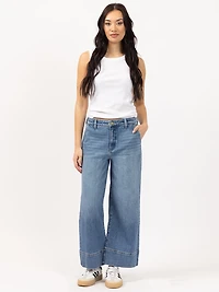 cropped wide leg jean