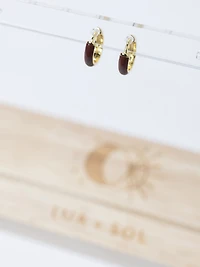 candy huggie earrings cocoa