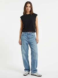sleeveless boxy tee