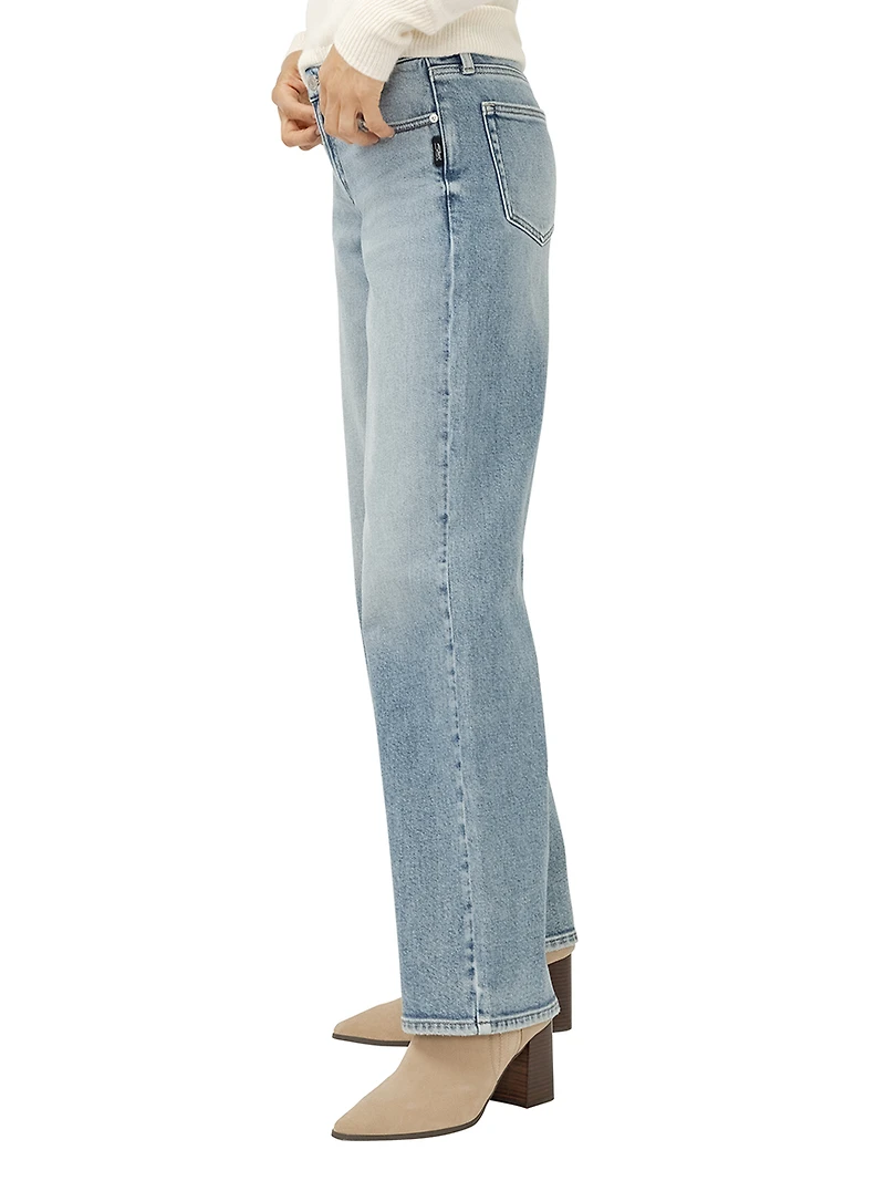 Loose & Low Rise Straight Leg Jeans