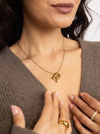 helium bubble initial necklace "R"