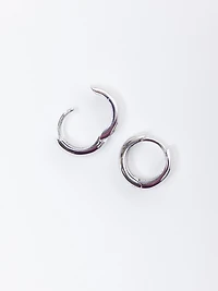 aurelia chunky hoop earrings silver