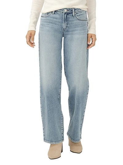 Loose & Low Rise Straight Leg Jeans
