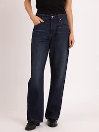 high rise loose jean dark authentic