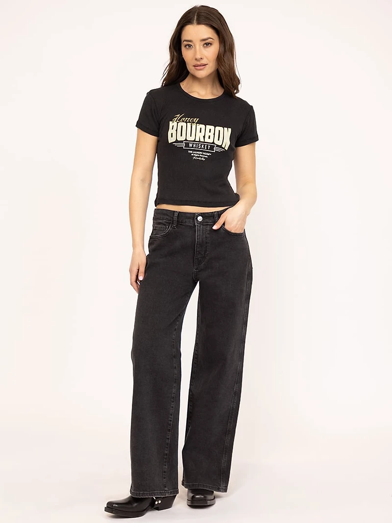 honey bourbon whiskey baby tee