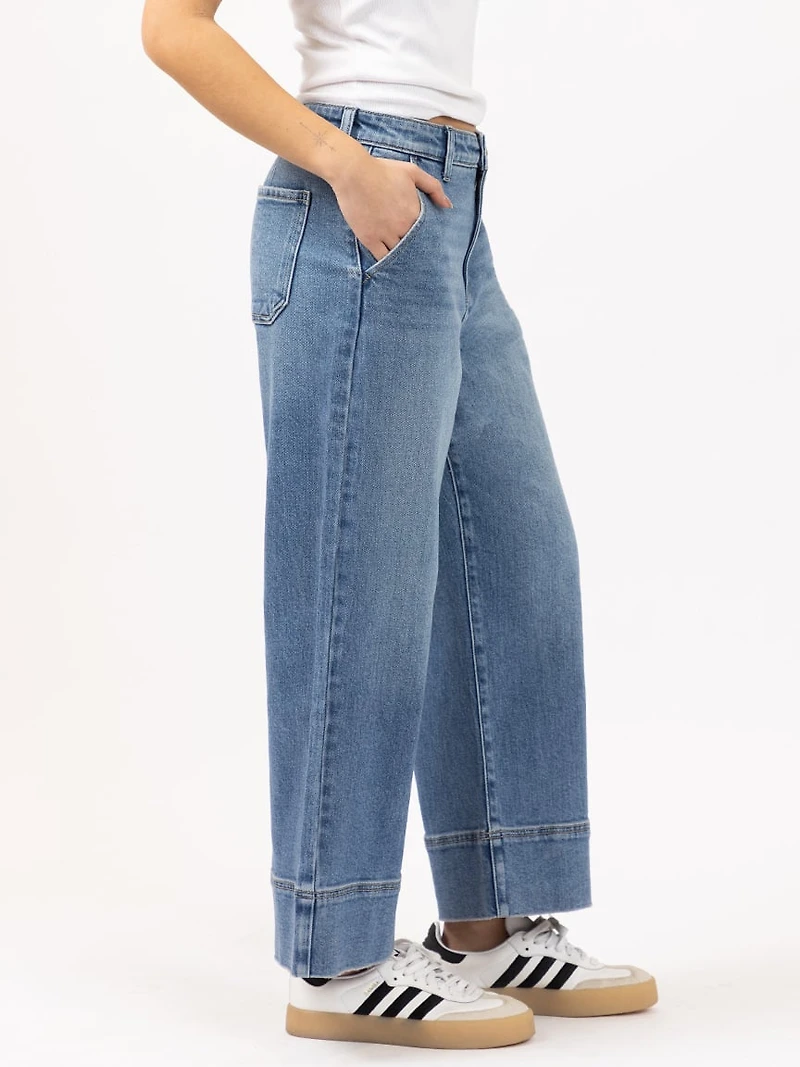cropped wide leg jean