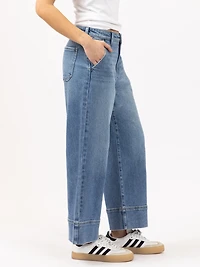 cropped wide leg jean