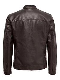 mike faux leather jacket