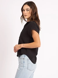 jaden johnny collar gauze shirt