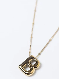 helium bubble initial necklace "B"