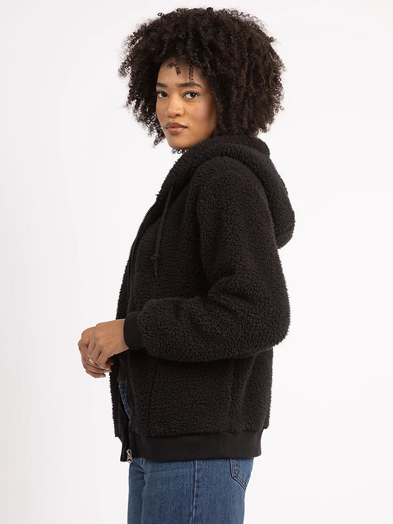 carley full zip sherpa hoodie