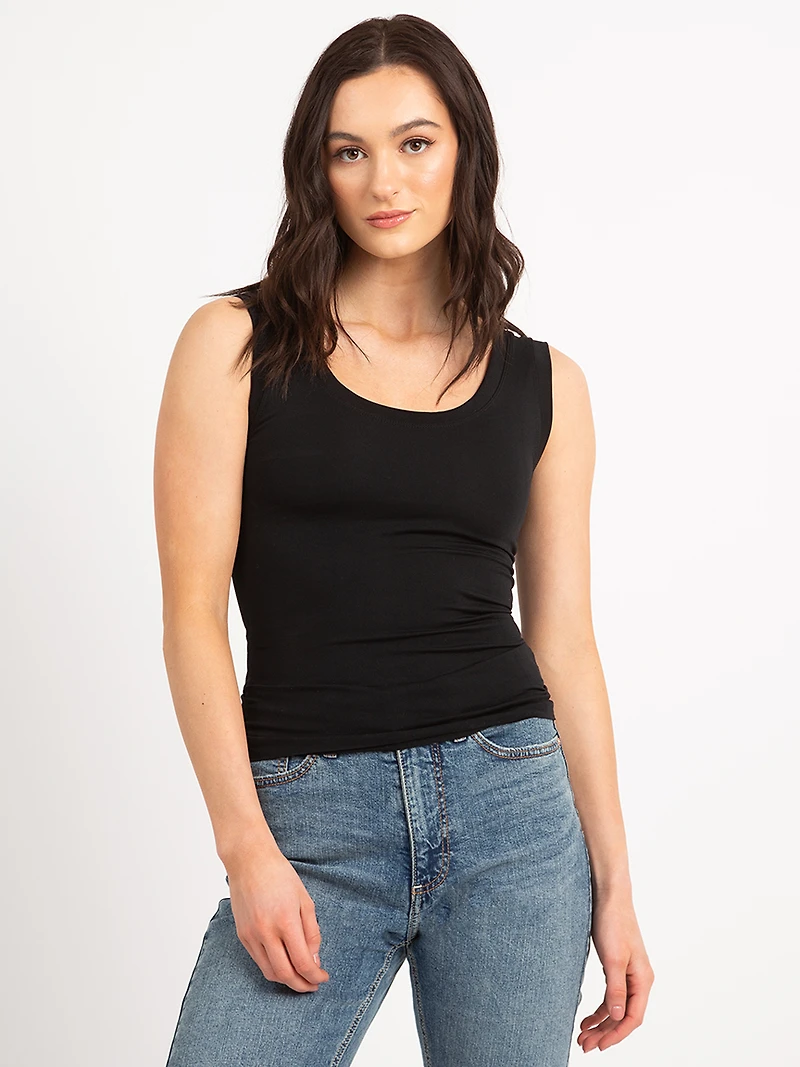 double scoop neck tank