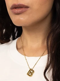 helium bubble initial necklace "B"