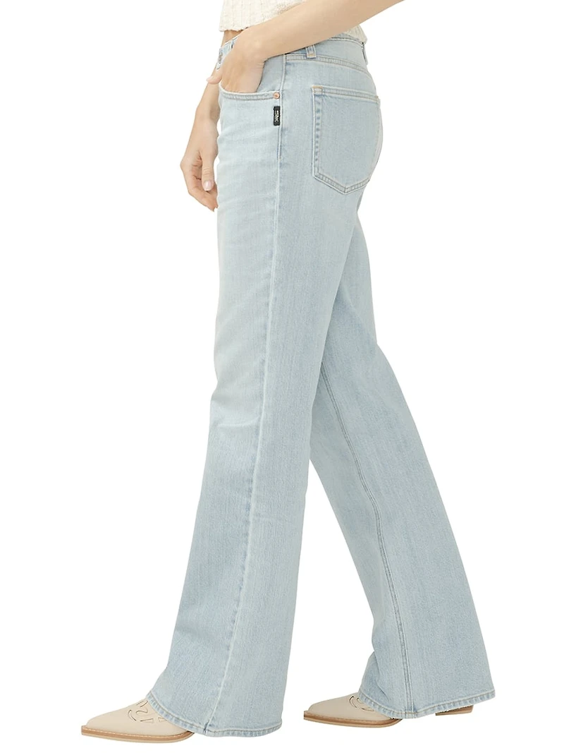 90s Mid Rise Baggy Bootcut Jeans
