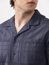 louis plaid textured 1 pkt shirt