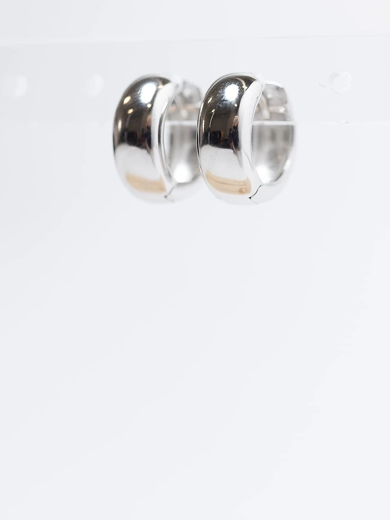 aurelia chunky hoop earrings silver