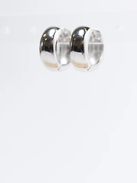 aurelia chunky hoop earrings silver