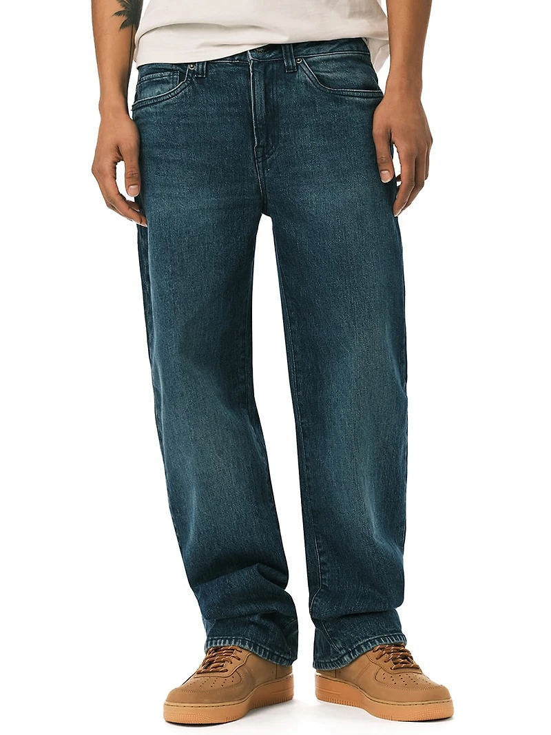 ruffer easy fit jeans contrasted blue