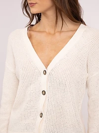bloom vneck button front  cardigan