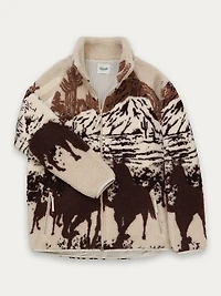 printed sherpa fleece