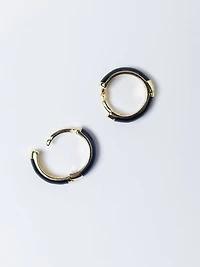 candy huggie earrings black