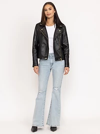 high rise flare jean light authentic