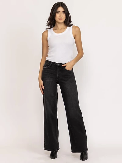 high rise loose fit jean